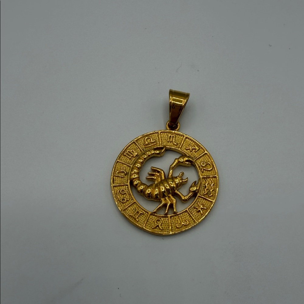 Gold Zodiac Pendant Necklace